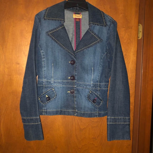 Anthropologie Denim Jacket by Louie great condition size 6 - Picture 8 of 16